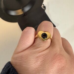 Marc By Marc Jacobs Gold Heart Ring Size 6 M0005858